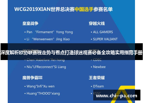 深度解析欧协联赛程走势与看点打造球迷观赛必备全攻略实用指南手册